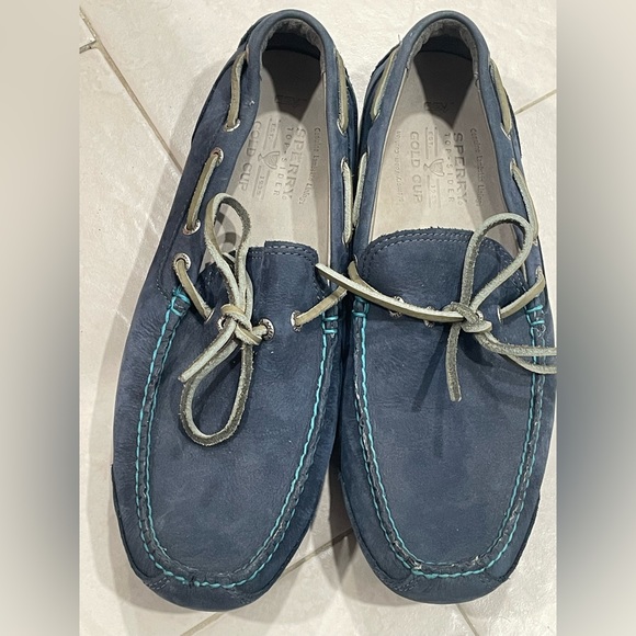 SPERRY TOP SIDER GOLD CUP CANOE MOC USED MEN 9 M LEATHER BOAT SHOES/MOCCASINS